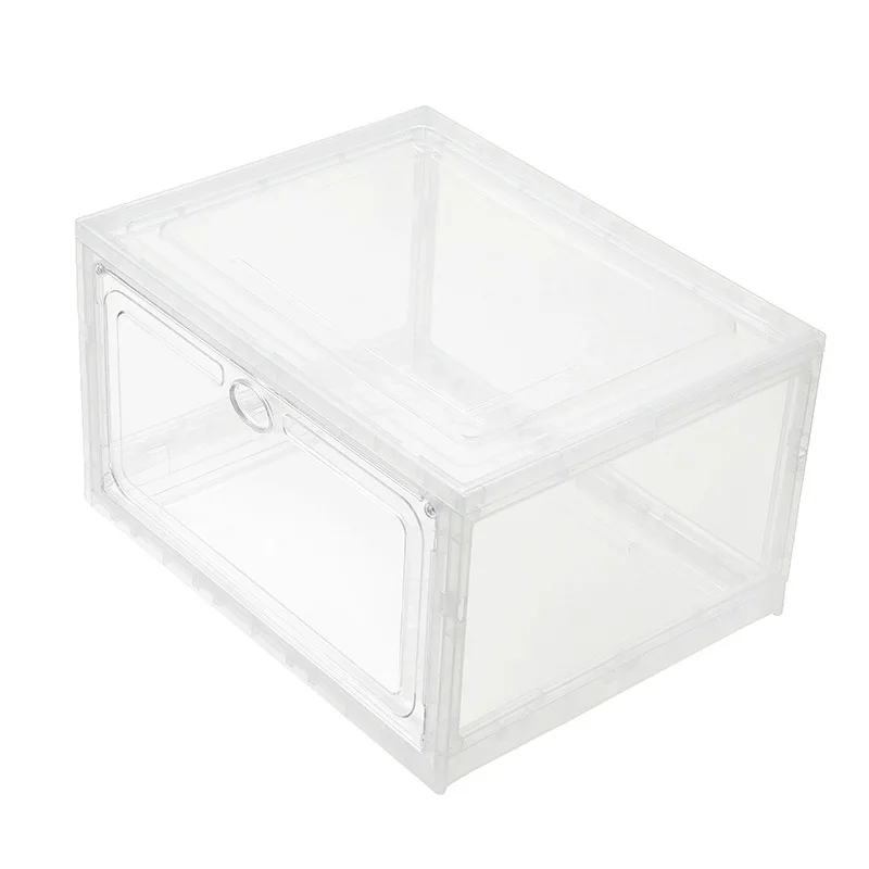 2 Pcs Shoe Storage Box Foldable Shoe Box Acrylic Storage Box Sports Shoe Storage Box Shoe Display Case Shoe Organizer for Closet