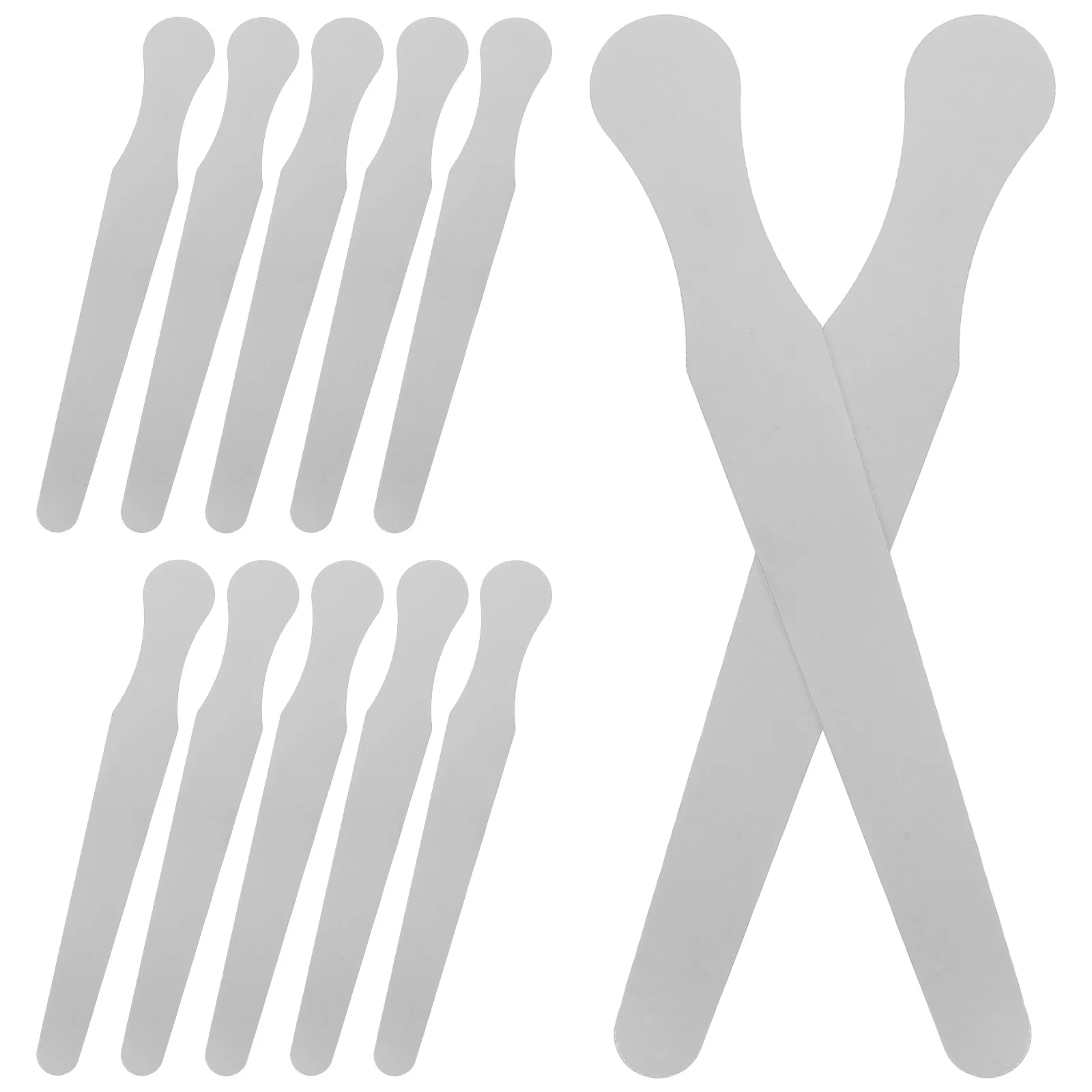 12 Pcs Stainless Steel Tongue Depressor Examination Stirring Depressors Children's Training