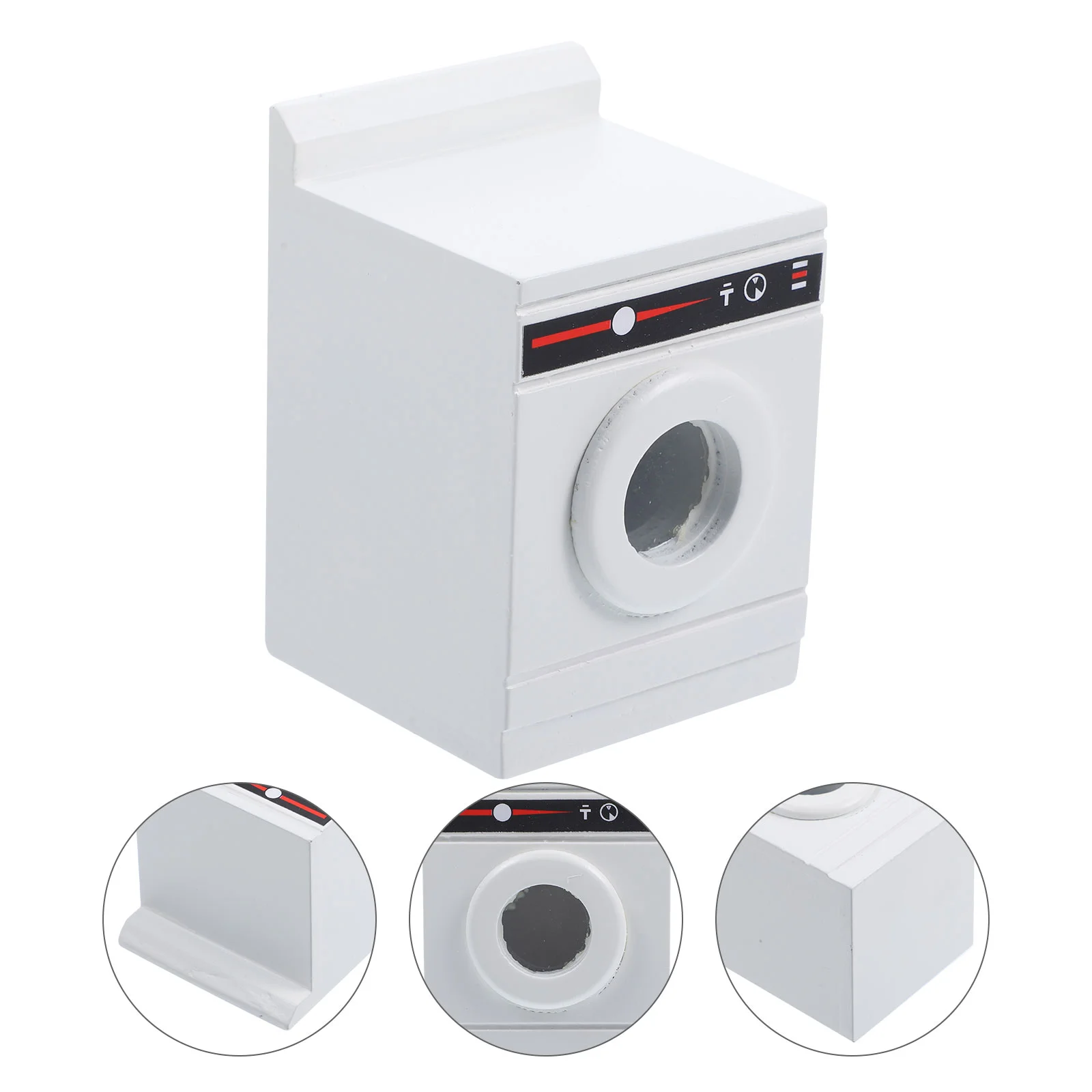 Mini Washing Machine House Accessory Desktop Washer Adornment Model Simulation Children Cognitive Ornament Toys for Kids