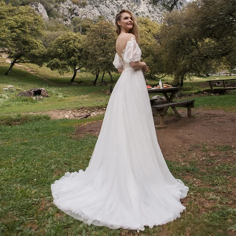 Vestidos de casamento vintage uma linha vestidos de noiva rendas apliques tule em camadas robes até o chão vestidos de novia personalizado 2025