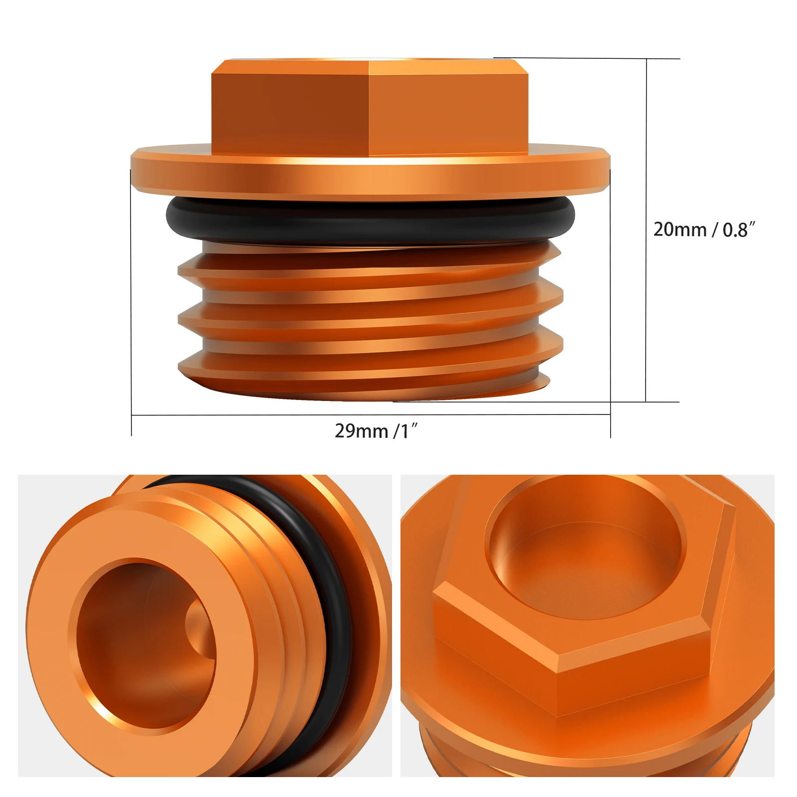 NICECNC For KTM EXC 300 250 EXCF 450 350 SX 125 SXF 450 2004-2021 Husqvarna TE 300 250 i 2014-2021 Engine Oil Filler Plug Cover view 2