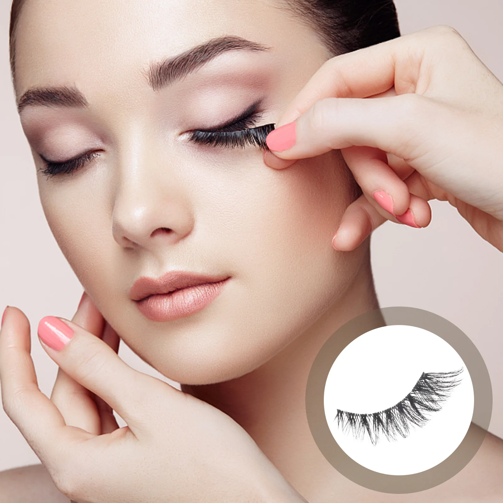 

5Pairs Fake Eyelashes Natural Look Lightweight False Lash Strips Easy Use Comfortable Makeup Lash Set Bulk Eyelashes for Party