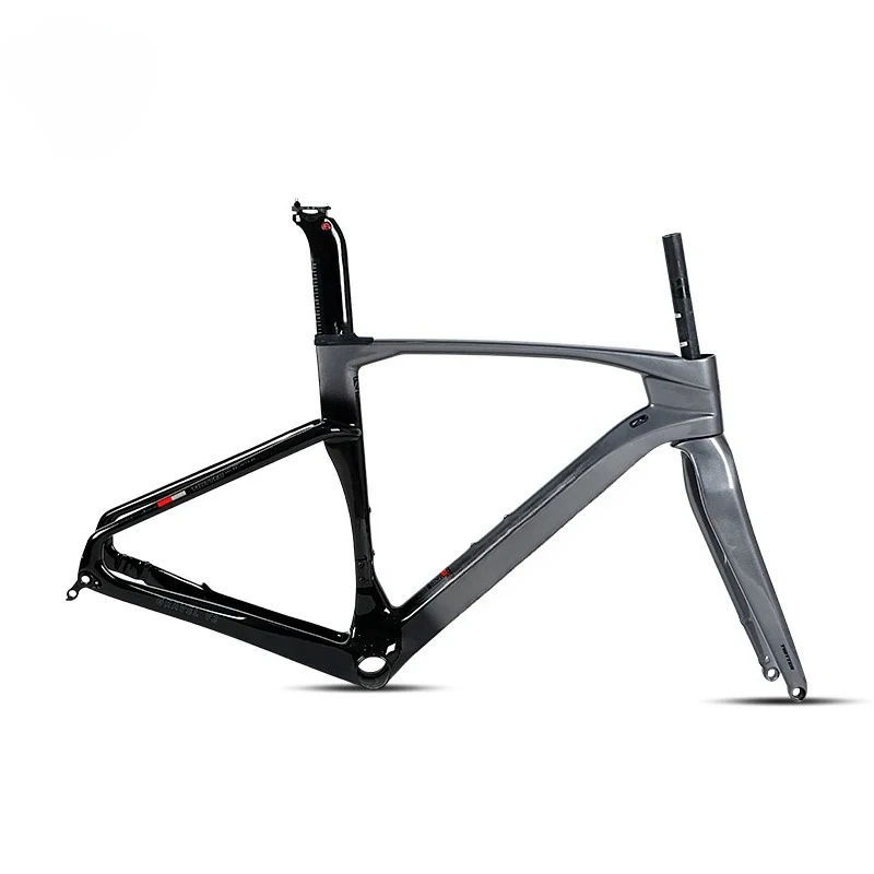 Fiber Gravel Frame Disc Brake Version T47 Thread BB386 Press-Fit 45/48/50/52/54cm TWITTER V3 Barrel Axle 12*142mm T900 Carbon