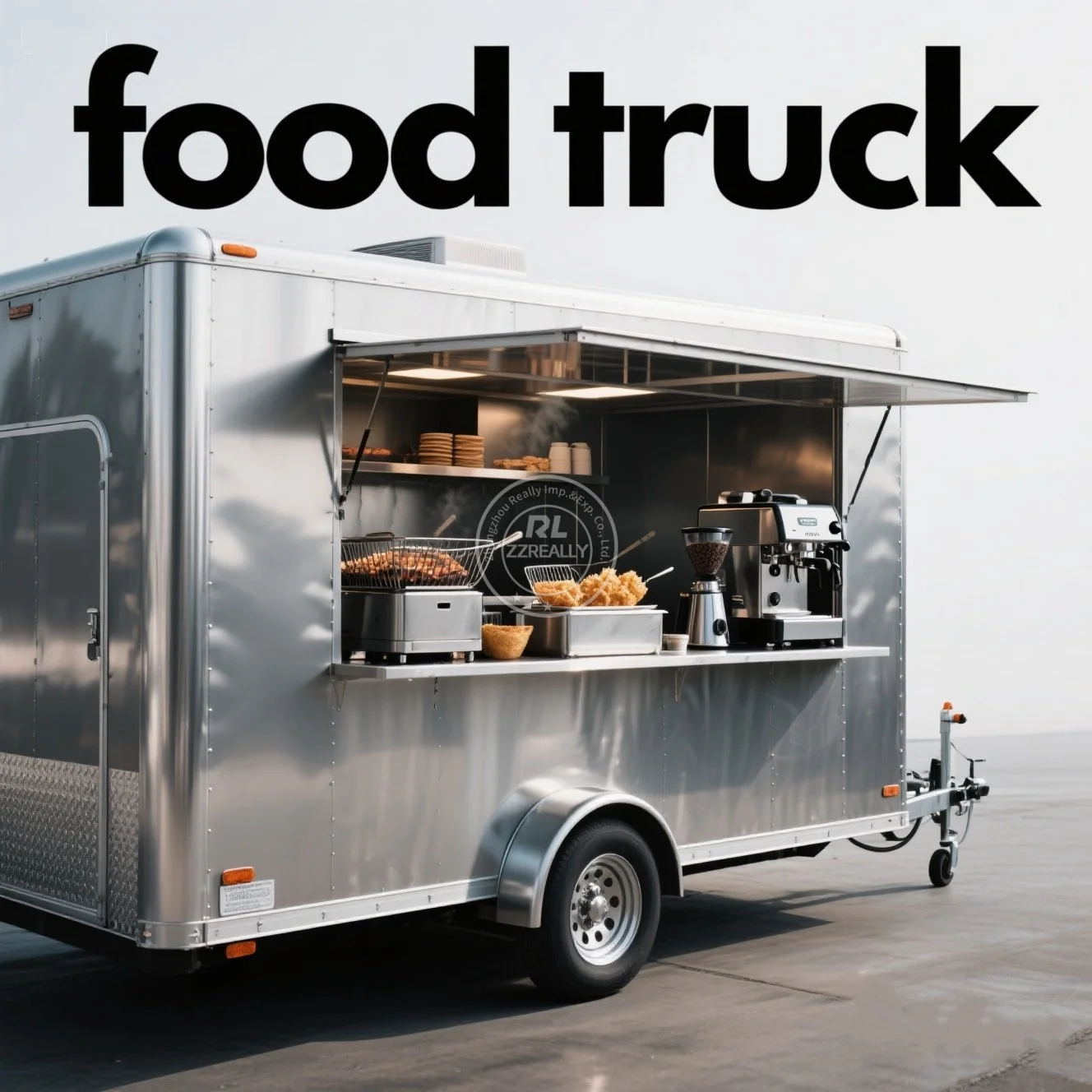 

Hot Dog Ice Cream Food Truck Concession Trailers Outdoor Mobile Restaurant Food Truck Trailer with Full Kitchen Equipment