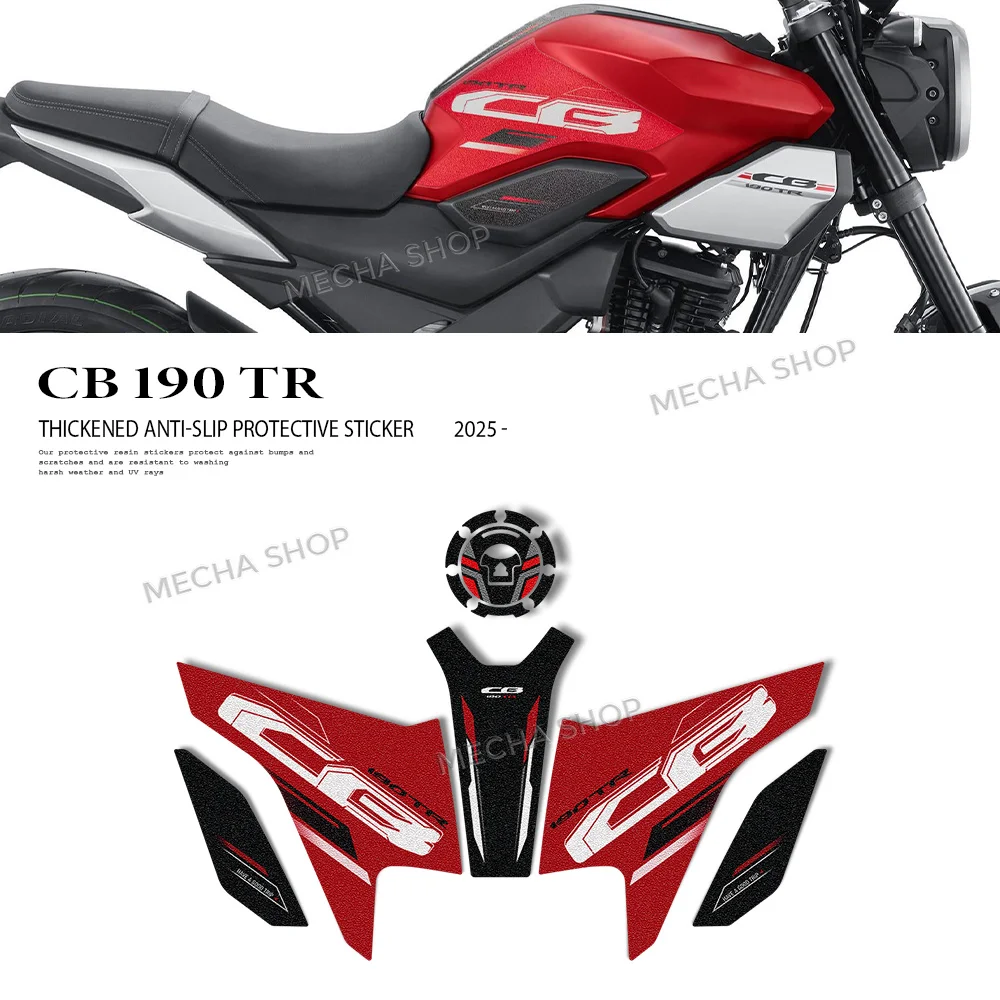 

For CB190TR Cb190 Tr 2025 Motorcycle Tank Pad Protector Sticker Decal Gas Knee Tank Traction Pad Side