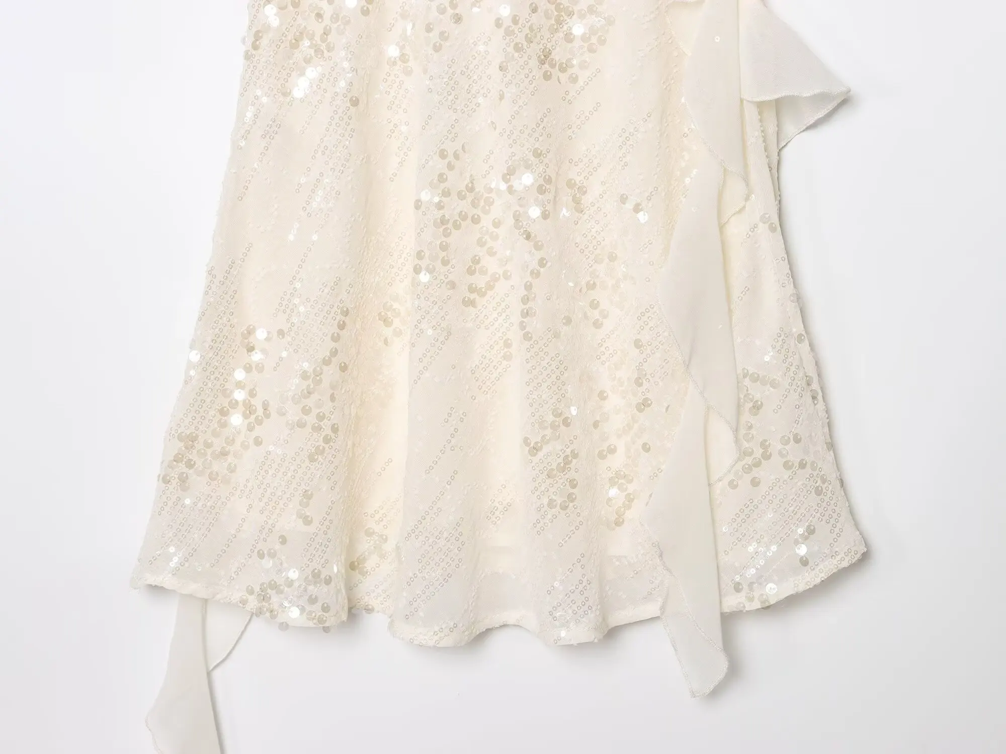 KONDALA Damska Seksowna Elegancka Sukienka na Ramiączkach typu Cami z Dekoltem typu Halter, Zdobiona Cekinami, Falbankami, Zwiewna Mini Sukienka Modna na Lato 2025 na Imprezę, Randkę, Wakacje, Sukienka Damska