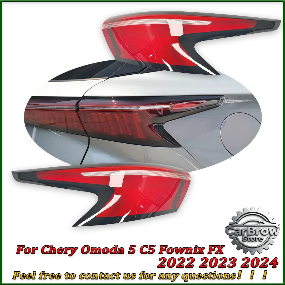 

For Chery Omoda 5 C5 Fownix FX 2022 2023 2024 Taillight Shell Tail Lamp Cover Brake Lights Mask Replace Original Lampshade