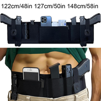 Concealed Carry Holster for 2 Guns Belly Band Holster Men Women Tactical Elastic Waistband Pistols Holder Magazine Pouch