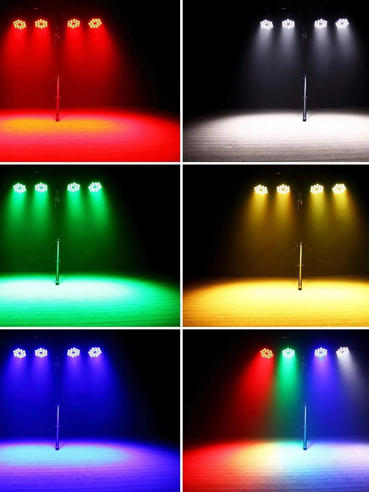 U'King 4PCS 200W LED Par Licht DMX512 18x8W RGBW LED Wash Licht wirkung Flache Licht für DJ Disco Party Club Hochzeit Bühne Licht