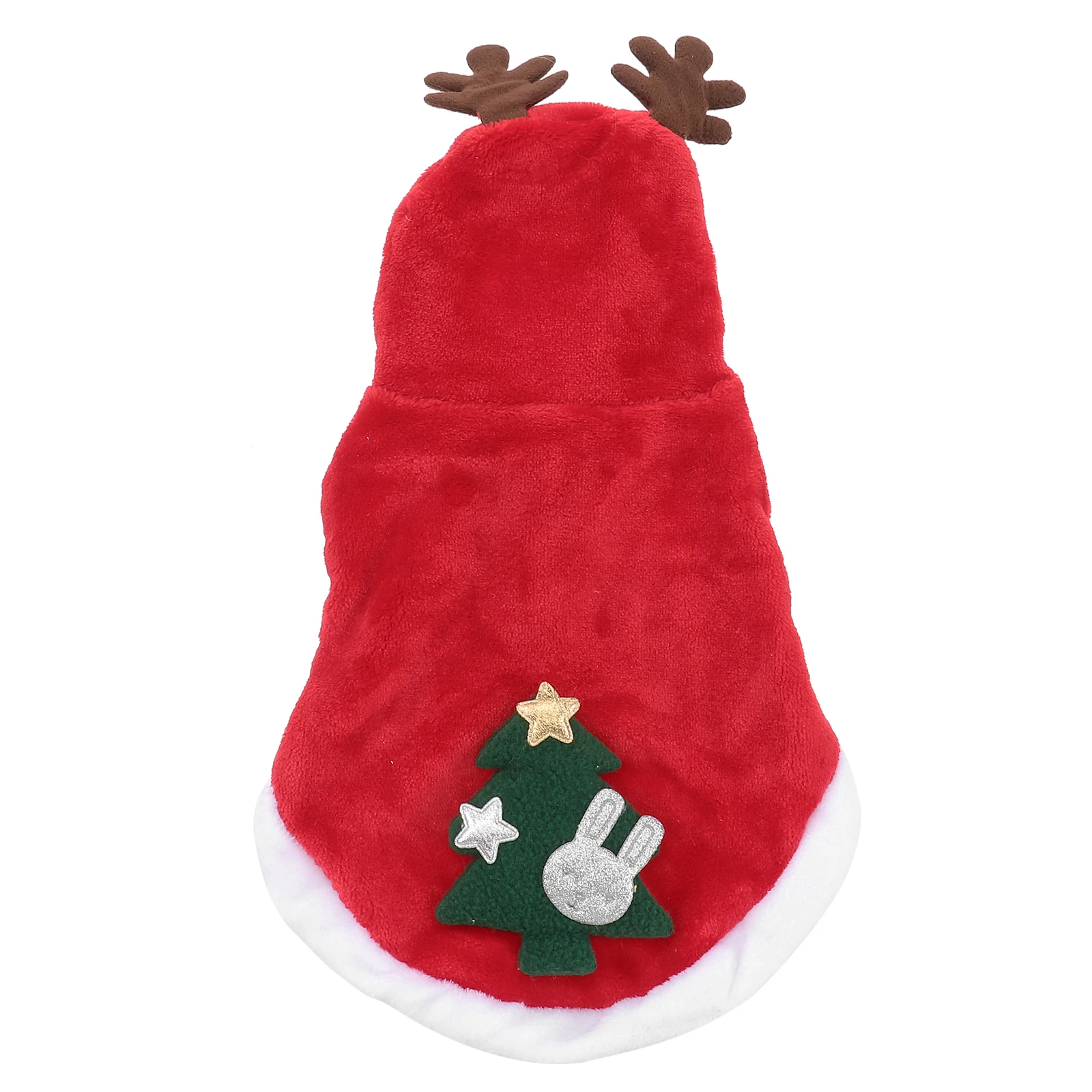 

Christmas Pet Dog Clothes Flannel Costume Warm Hooded Coat Festive Puppy Jacket Holiday Outfit Christmas Party Daily Wear