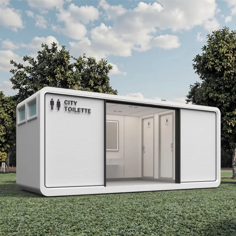 Customized portable toilet Office House Restroom Equipment Stainless Steel Toilet Practical Sandwich Panel Construction for Home