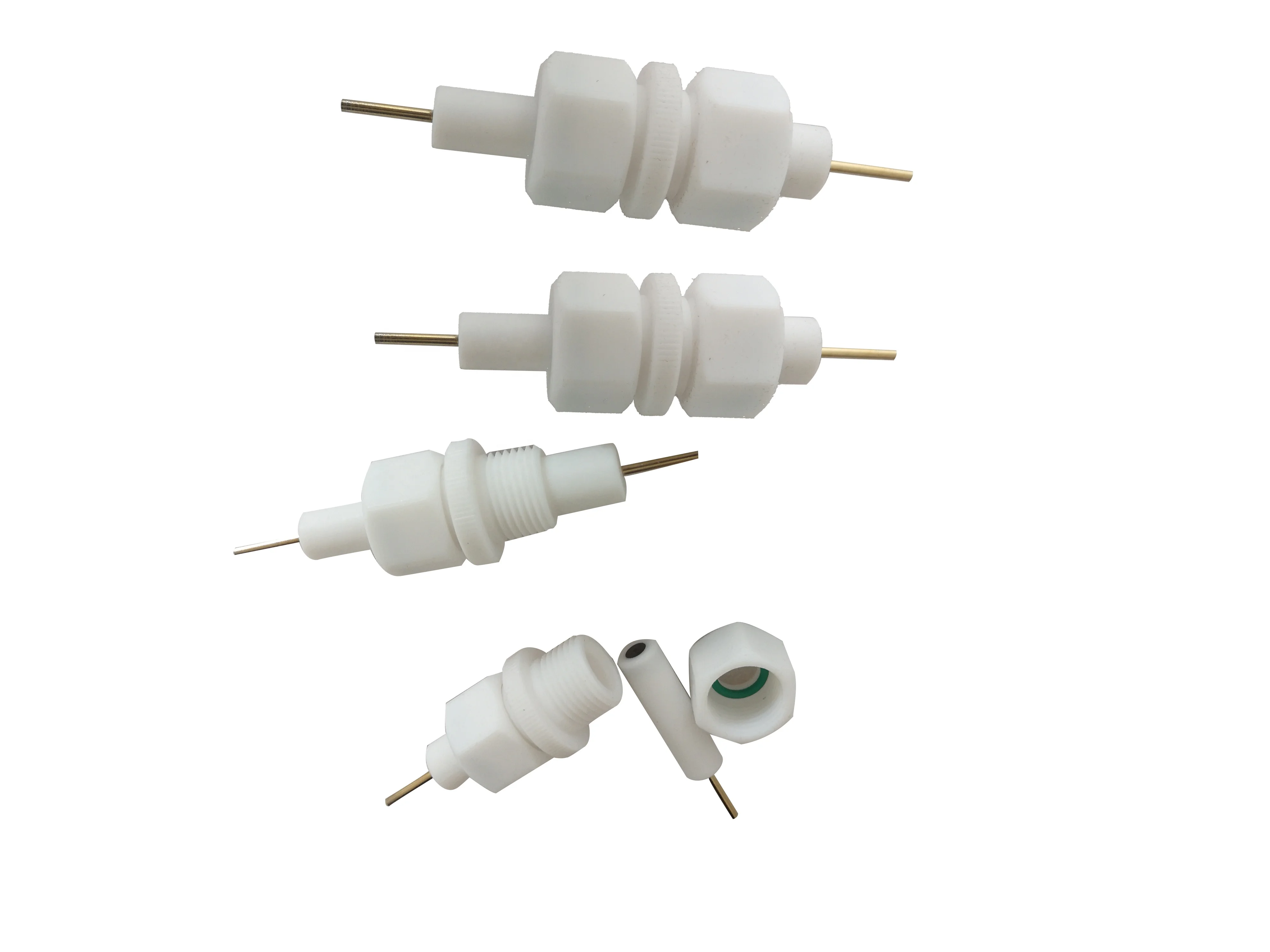 محاكي خلية PTFE Swagelok القابل للإزالة لوحدة اختبار خلية العملة المعدنية