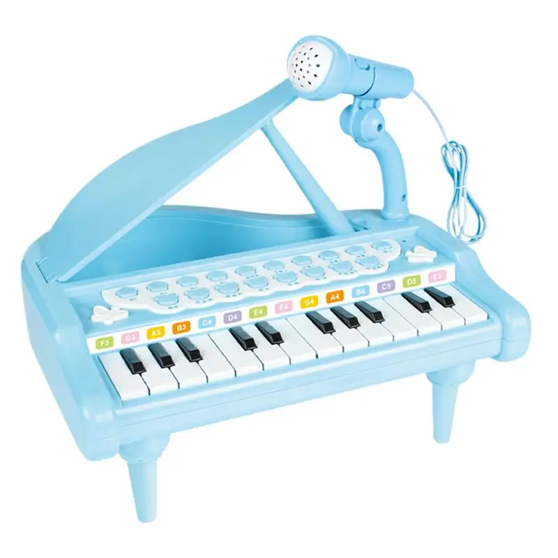 Toy Keyboard 24 Keys Music Toy with Microphone Music Instruments Early Development Toys for Beginners Boys Girl Ages 3-6