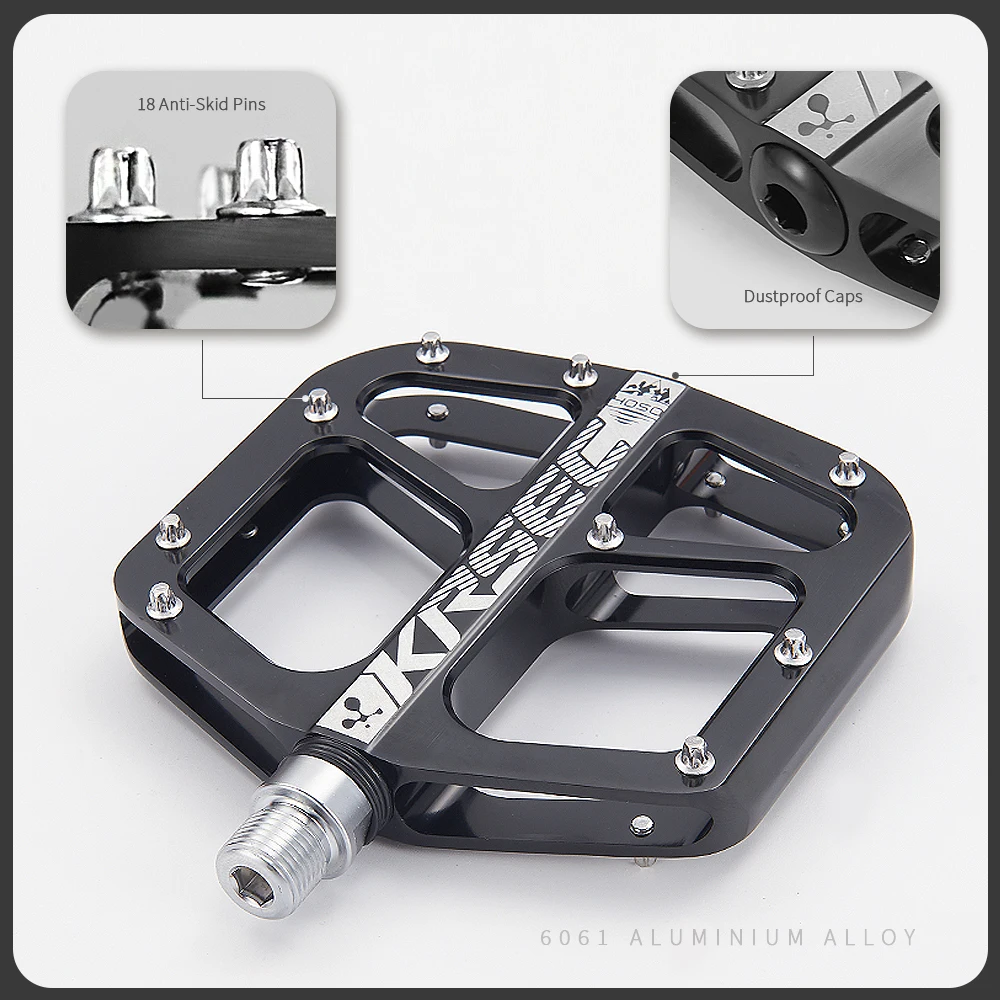 Bike Pedals Mountain Bike Pedal  9/16 inch Lightweight Bicycle Platform Flat Pedal for BMX MTB Adult Road Bi