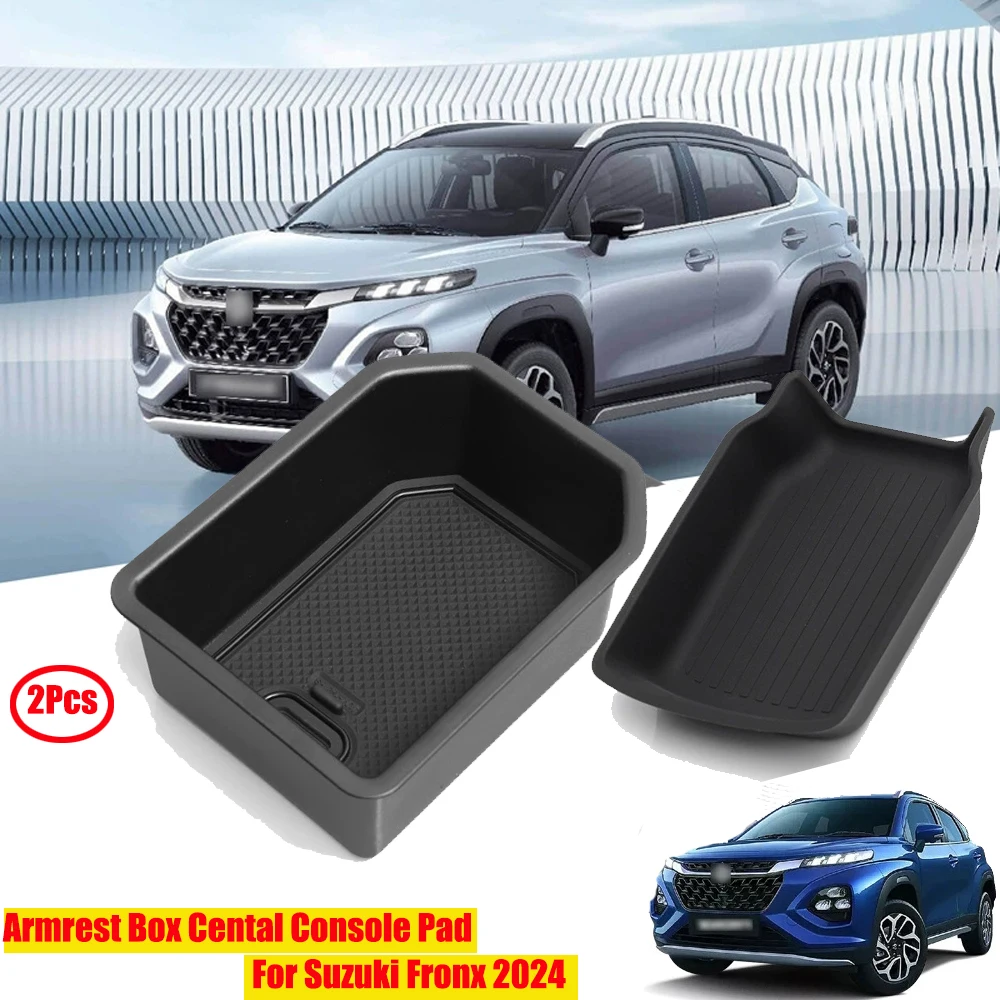 For Suzuki FRONX 2024 + Central Console Pad Armrest Box Storage Interior Organizer Auto Accessories