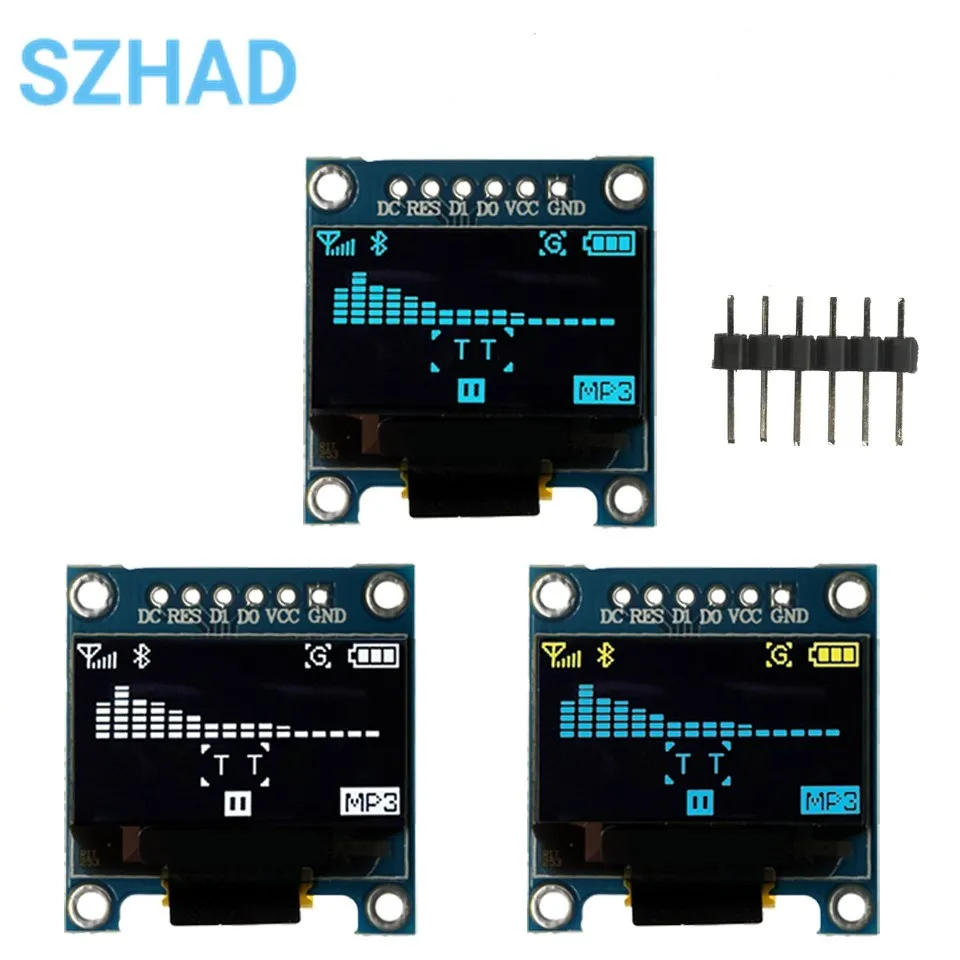 

SSD136 0.96 Inch 6Pin 12864 SPI IIC I2C Digital OLED LCD Display Module Board For Arduino 51 SMT32 Drive Yellow Blue White