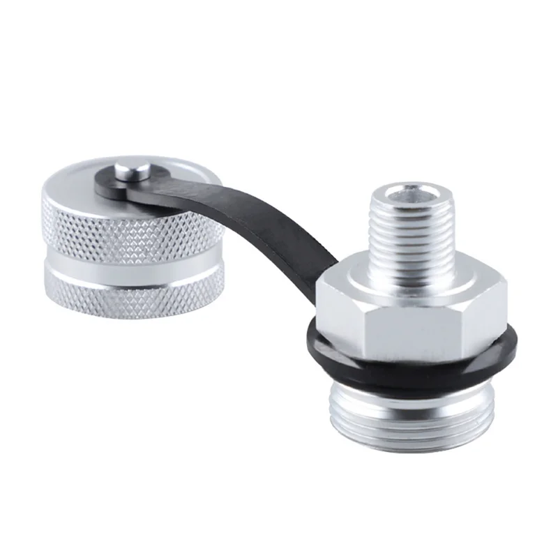 BAAG-알루미늄 합금 오일 배출 밸브 빠른 회전 휴대용 오일 배출 밸브(M14x1.5 M12x1.5 호스 연결 부착 포함)