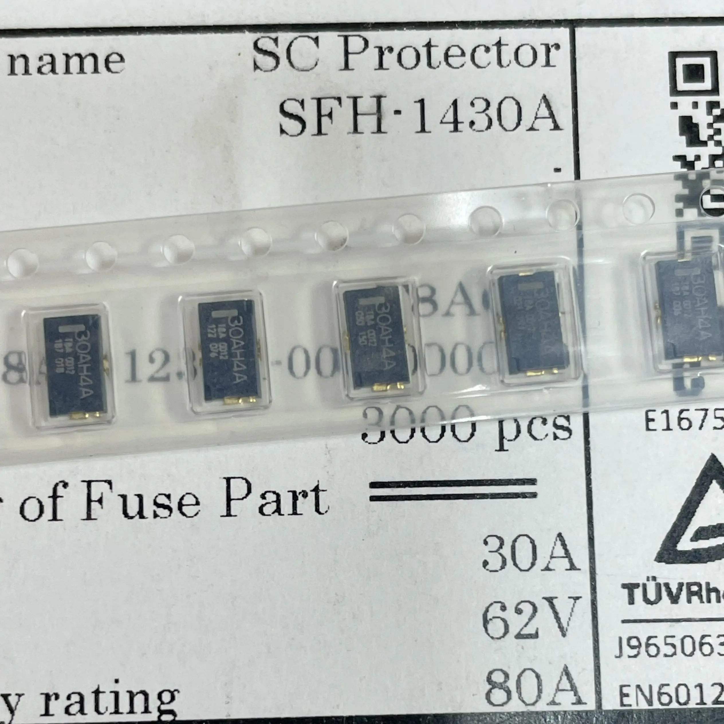 1PCS/LOT  SFH-1430A SFH-1430 30A 62V   30AH4A Lithium battery fuse  4cells