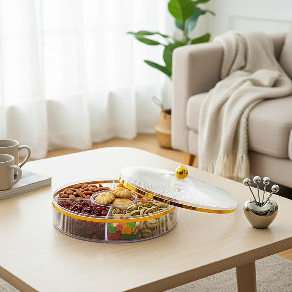 

Премиум-набор для закусок с отделениями для хранения орехов, фруктов и снеков