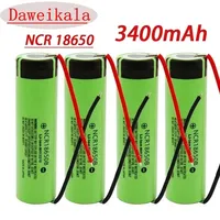 18650 battery 34B 3.7v 3400mAh ncr18650 rechargeable lithium battery 18650 battery DIY cable