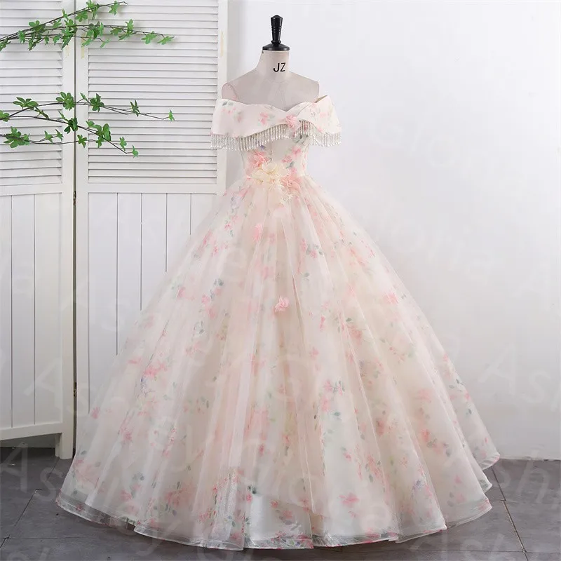 Ashley Gloria Off Shoulder Sweet Quinceanera Dresses Classic Prom Dress Birthday Party Formal Ball Gown Vestidos Robe De Bal