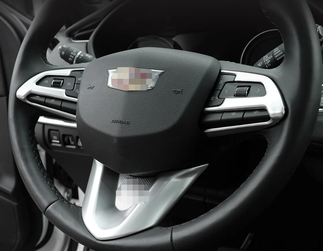 For Cadillac XT4 2019 - 2022 Accessories Steering Wheel Button Frame Decoration Cover Trim Fit