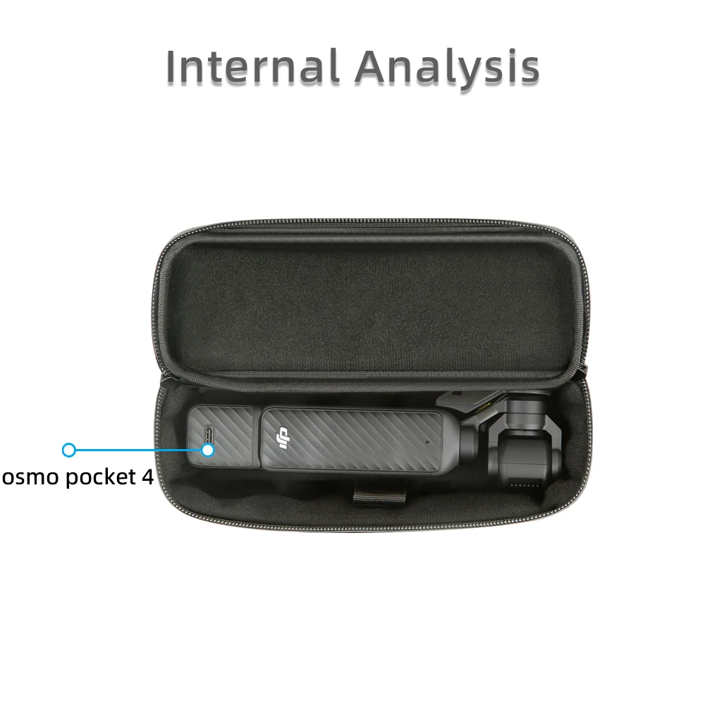 Tragbare, stoßfeste Hartschalen-Tasche für DJI Pocket 4, Reise-Aufbewahrungstasche, schützende Tragetasche, leichte Kamerabox, Zubehör – Detail 11