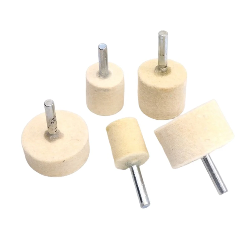 1/4'' Shank Wool Felt Grinding Head 20-40mm Polishing Buffing Wheel Grinding Head For Electric Rotary Grinding Machines