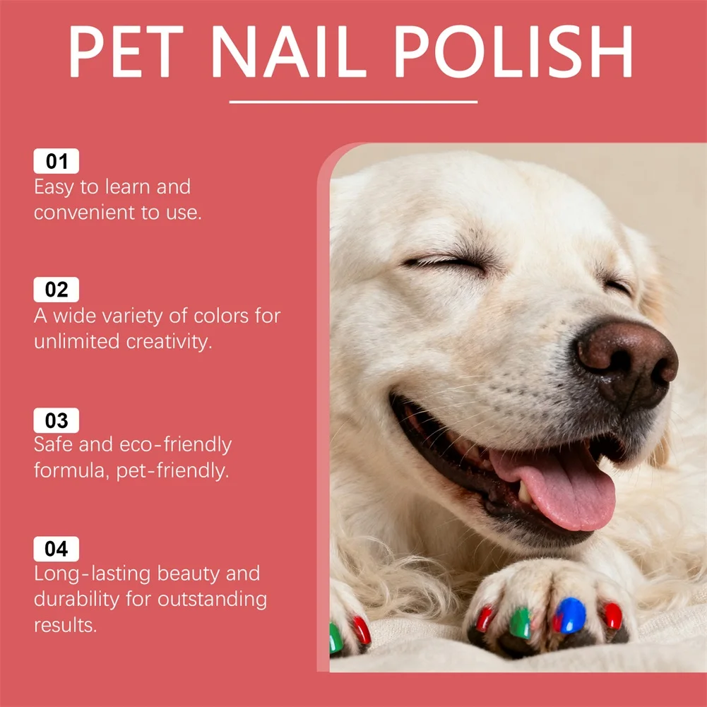 طلاء أظافر الكلاب سريع الجفاف، آمن لفن الأظافر للحيوانات الأليفة. حفلة الحيوانات الأليفة الاحتفالية