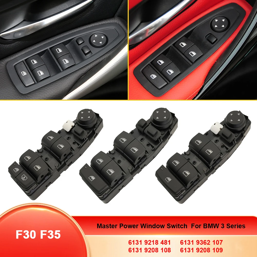 For BMW F30 F35 Window Control Lifter Switch Unit Button Car Accessories 6/9 Pins 61319208108 61319208109 61319218481