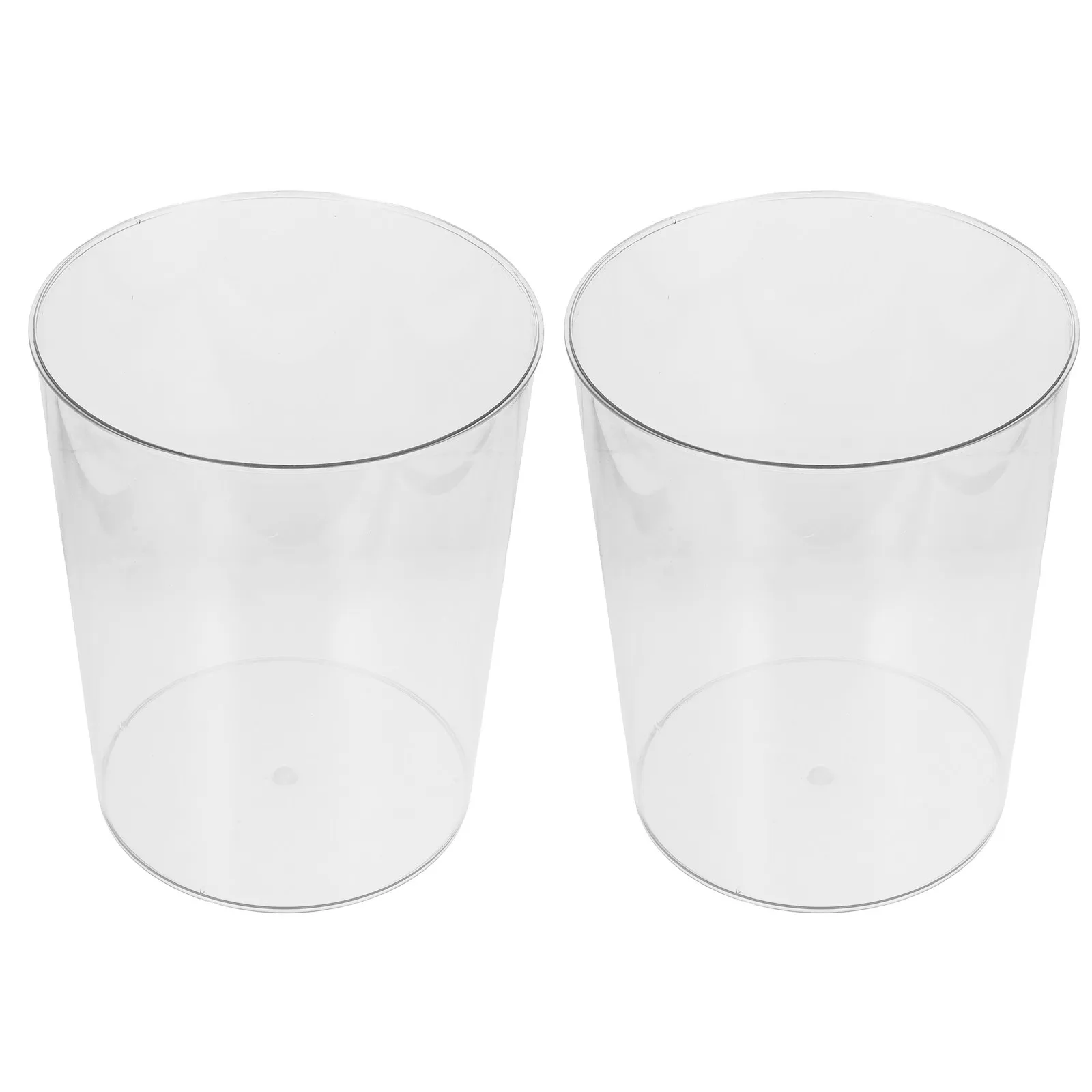 

2 шт. прозрачных контейнеров для мусора, современные пластиковые ведра для отходов с широким отверстием для спальни, гостиной, кухни, офиса, дома