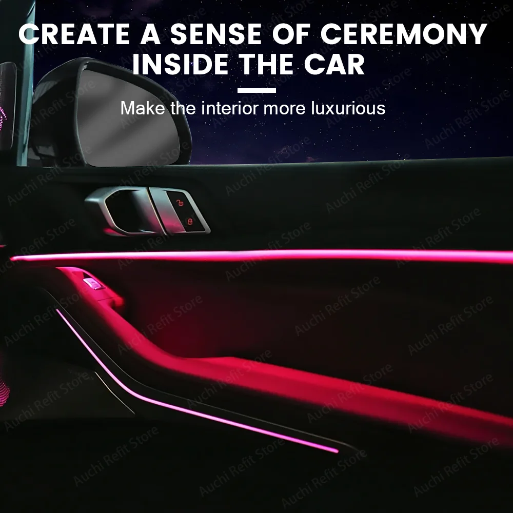 11 Color 4 Doors LED Ambient Lights For BMW X5 X6 X7 G05 G06 G07 Auto Interior Decorative Strips Decorative Lamp Refit Accessory