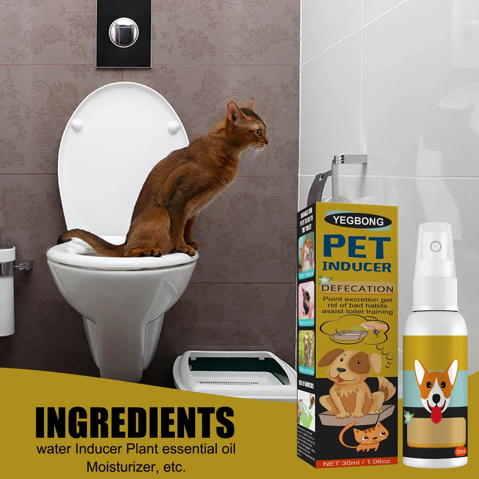 Pet Defecation Positioning Inducer Urination And Defecation Fixed-Point Positioning Defecation Training Spray