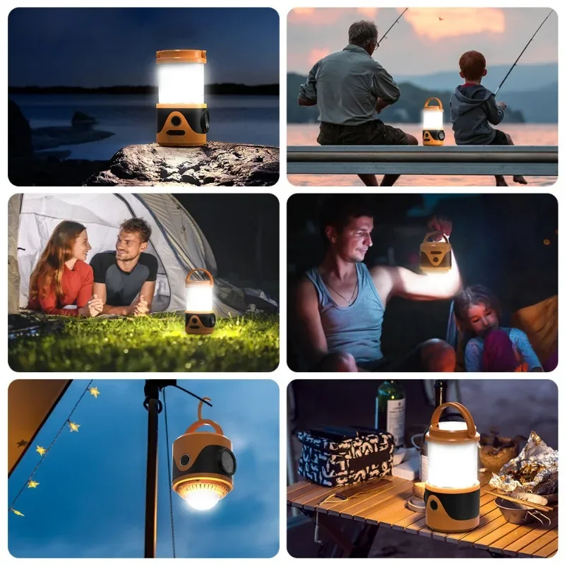 Outdoor Camping Lantern 10000MA Battery Rechargeable Lighting SOS Camping Tent Lamp Bedroom Bedside Night Light