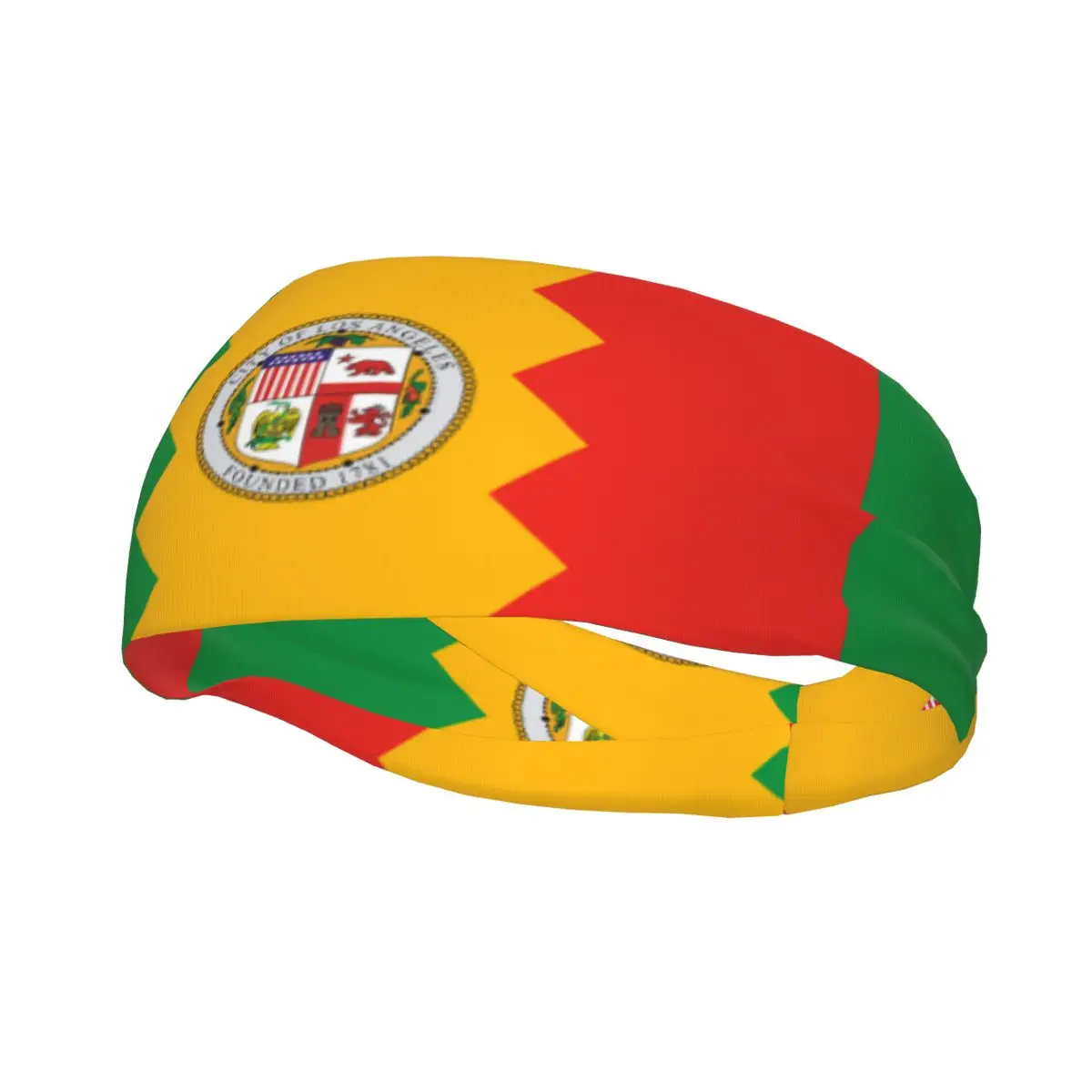 Flag Of Los Angeles California Elastic Hair Band Yoga Headband Makeup Hair Hoop Headwrap
