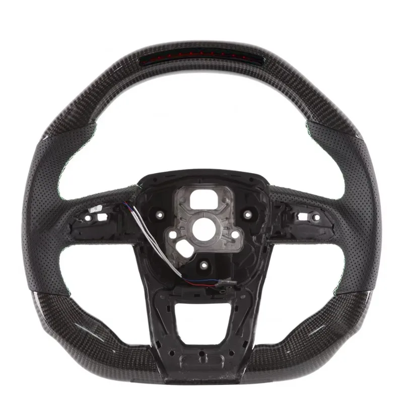 Custom LED Racing Carbon Fiber Steering Wheel Classic Off Road Car Mod Parts