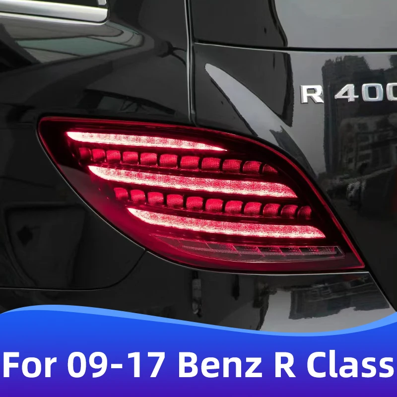 For 2009-2017 Models Mercedes-Benz R Class W251 Retrofit Upgrade Tail Light R300 Turn Signal Reverse Light Car Accessories DRL