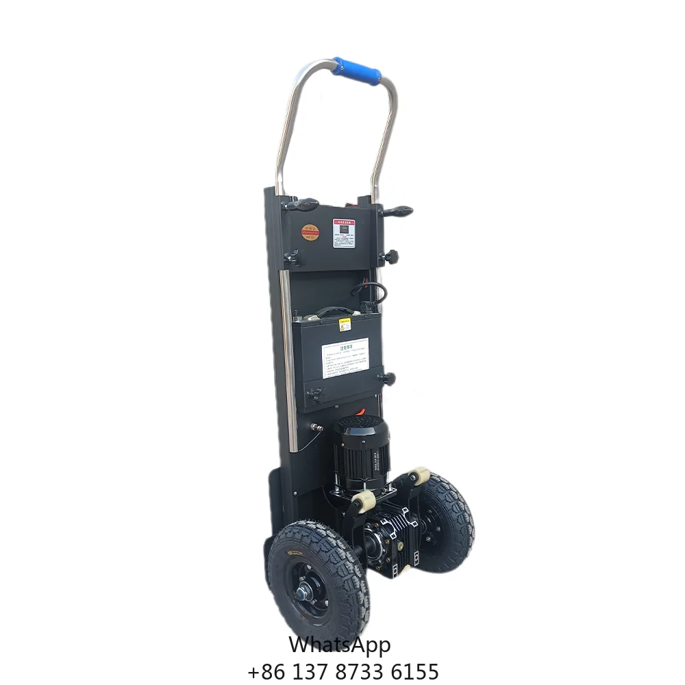 Electric Three-Wheel Portable Foldable Metal Ladder Climbing Machine Stair Climbing Trolley For Shopping And Cargo Handling