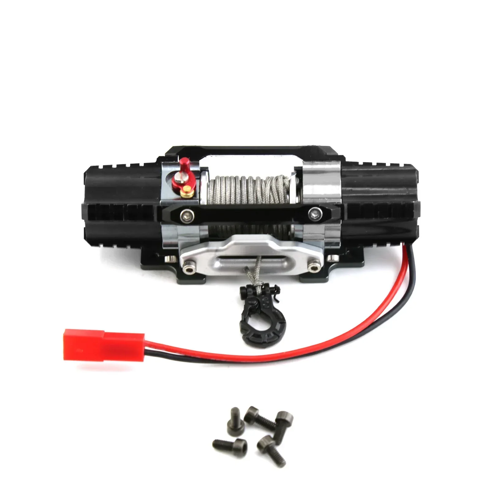 Cabrestante de Metal de doble Motor para coche teledirigido, piezas de actualización para 1/8, 1/10, SCX10, TRX4, RC4WD, D90, KM2, Redcat, YK4082