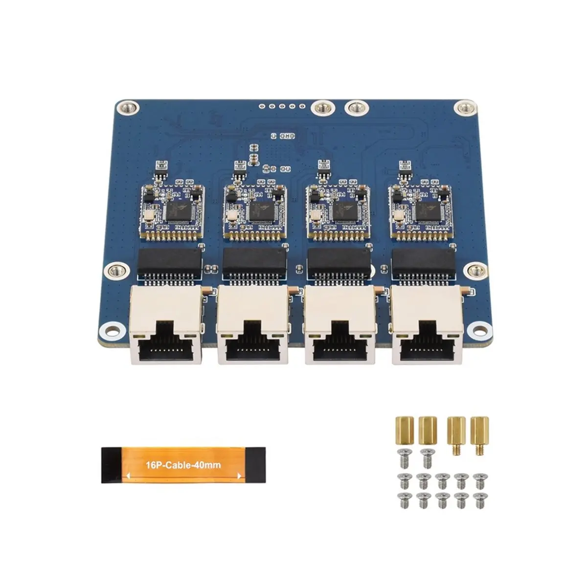 【★2026 Popular♠】PCIe to 4-Channel Ethernet Adapter Board for 5 Driver-Free Plug and Play for OS 2.5G