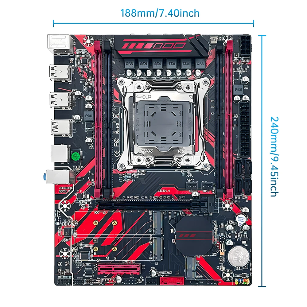 مجموعة اللوحة الأم للعبة الحمراء SOYO X99 DDR4 مع E5 2680 V4 LGA2011-3 2680v4 CPU 16GB(8GB*2) 2133MHz DDR4 REG ECC مجموعة ذاكرة الوصول العشوائي