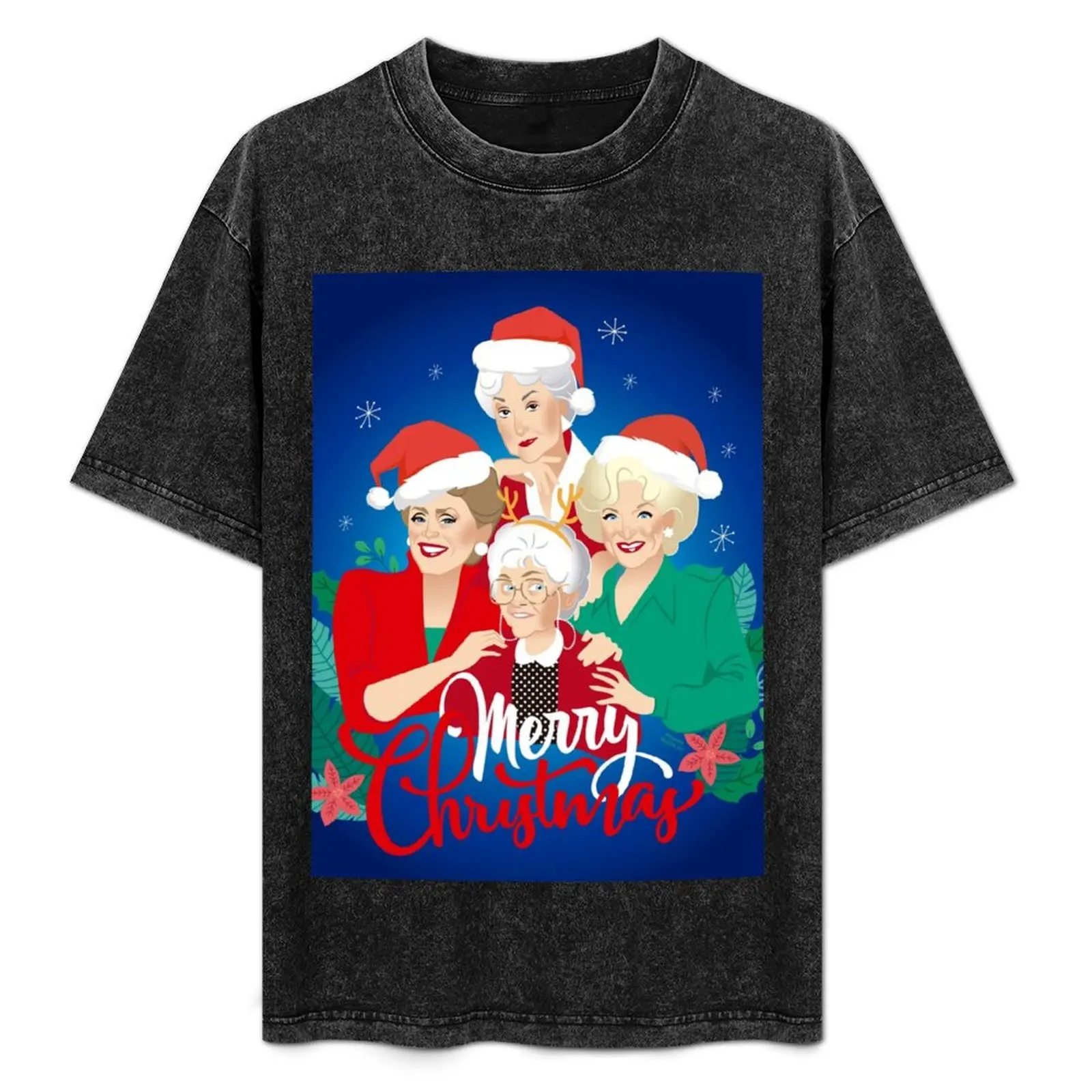 Christmas girls! Greeting Card T-Shirt Work Wear Short Sleeve T-Shirt