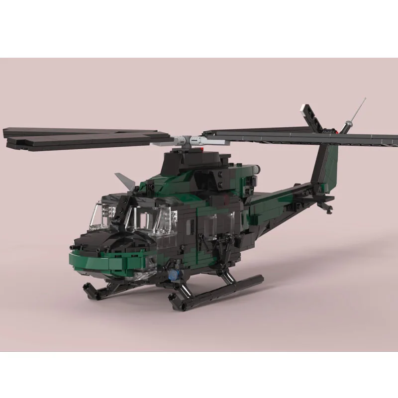 

MOC-236728 Городской новый многофункциональный вертолет, модель из строительных блоков, 768 деталей, подарок для мальчиков на день рождения или Рождество