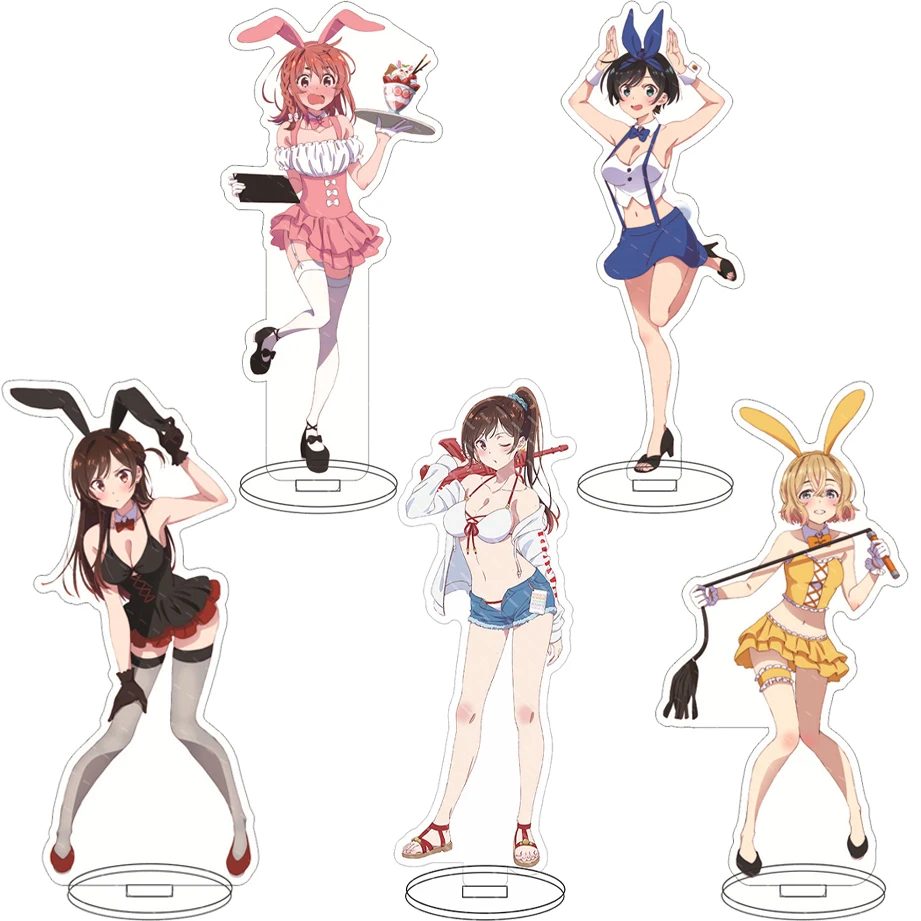 Figura de Anime de 16 cm, Rent A Girlfriend ‌ Ichinose Chizuru, Sarashina Ruka, Sakurasawa Sumi, Nanami Mami, Cos, Soporte Acrílico Decorativo, Regalo