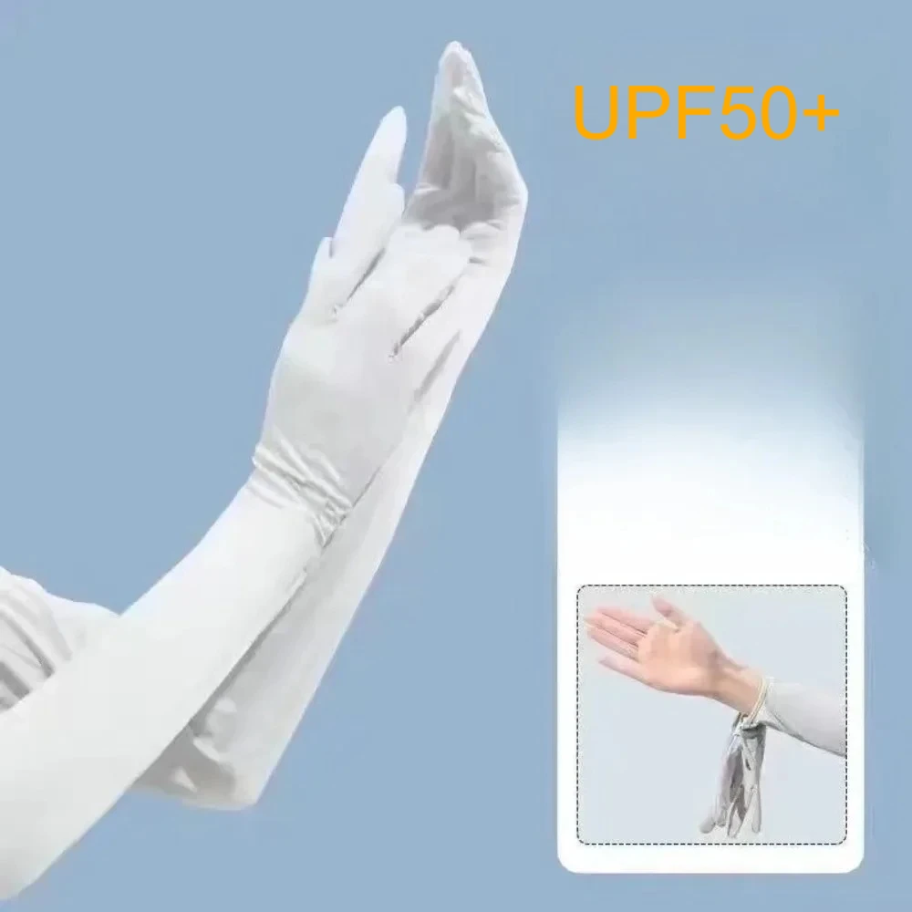 Summer Anti-UV Gloves Sleeve for Men and Women Cycling Sport Gloves Long Sleeve Breathable Arm Sleeves Summer Women's Cool Glove