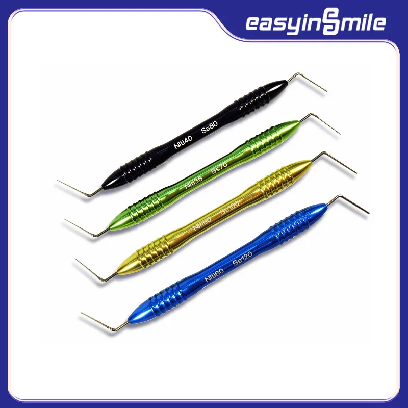 

Easyinsmile Dental Gutta Percha Filler Endodontic Hand Plugger Oral Root Canal Filler NITI Vertical Pressure Device Fill
