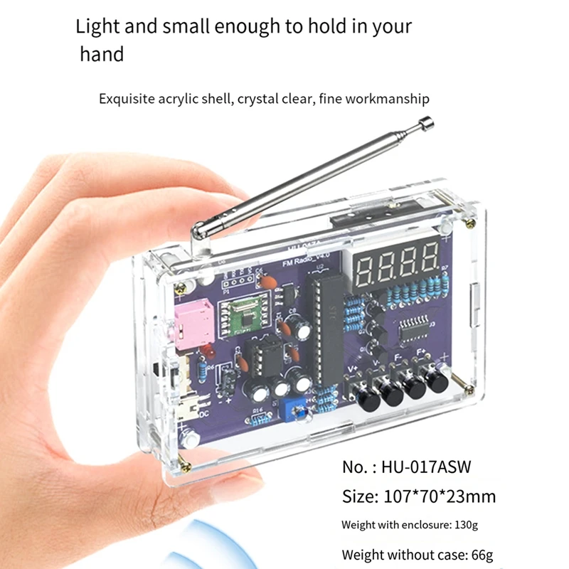 Radio Assembly Kit FM Circuit Board Making Microcontroller DIY Electronic Production Soldering Practice Loose Replacement Parts