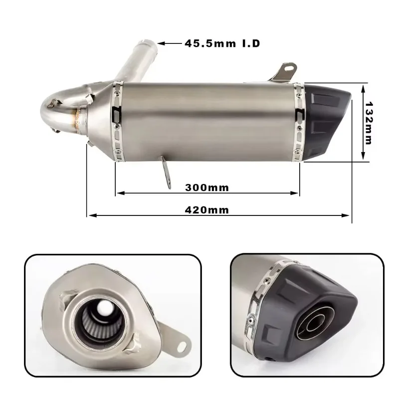 

Exhaust for Motorcycle ATV All Terrain Vehicle Motorcycle for Bombardier Renegade 570/850/1000 Motorcycle Muffler Exhaust Pipe