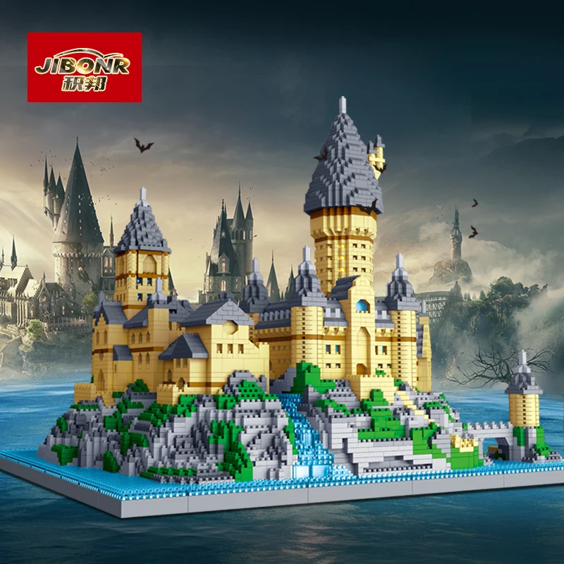 Nano bâtiment grand modèle château de Poudlard 10000 + pièces modèle de Construction micro-particules assemblé jouet Construction brique jouet pour adultes