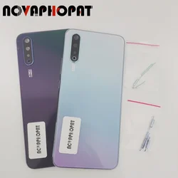 For VIVO S1 1907 / Y7s Middle Frame Bezel Rear Back Cover Battery Door Glass Housing Case With Camera Lens Side Button